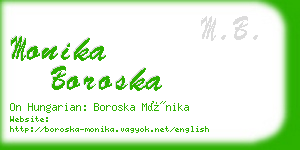 monika boroska business card